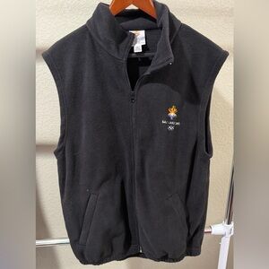 Black 'Salt Lake 2002' Olympic Fleece Vest